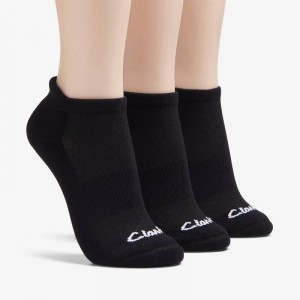 Black Clarks 3 Pack Solid Athletic Sock | CLKS-84638