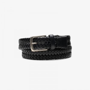 Black Clarks Braided Belt | CLKS-84196