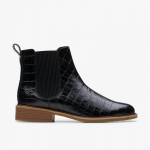 Black Crocodile Clarks Cologne Arlo 2 | CLKS-85445