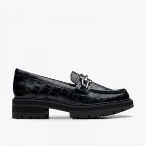 Black Crocodile Clarks Orianna Bit | CLKS-85392