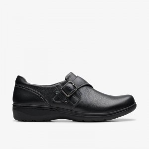 Black Leather Clarks Carleigh Jazz | CLKS-84879