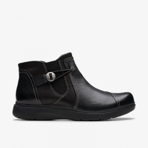 Black Leather Clarks Certina Joy | CLKS-85476