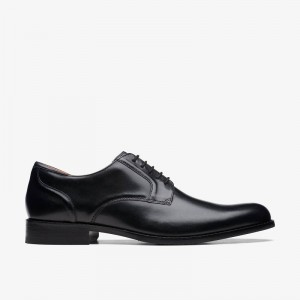 Black Leather Clarks Craft Arlo Lace | CLKS-84411