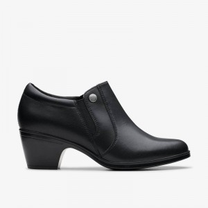 Black Leather Clarks Emily 2 Reyna | CLKS-85505