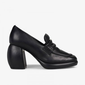 Black Leather Clarks Martine Rose Womens Loafer 1 | CLKS-85440