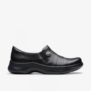 Black Leather Clarks Pro Lux | CLKS-84884