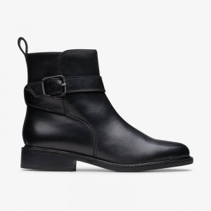 Black Leather Clarks Renewal Style | CLKS-85474