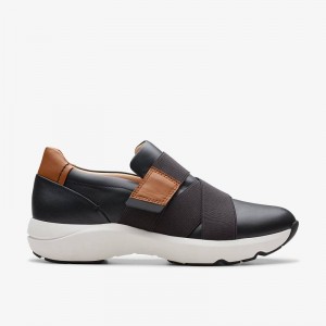 Black Leather Clarks TIVOLI STRAP | CLKS-85168