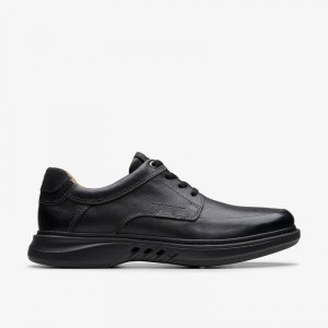 Black Leather Clarks Un Briley Lace | CLKS-84454