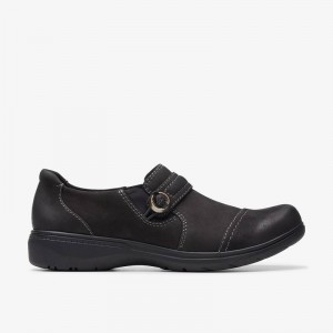 Black Nubuck Clarks Carleigh Pearl | CLKS-85306