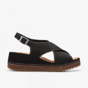 Black Nubuck Clarks Kassanda Step | CLKS-84936