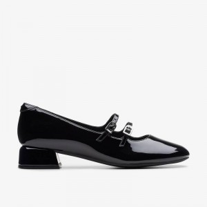 Black Patent Clarks Daiss 30 Shine | CLKS-85238