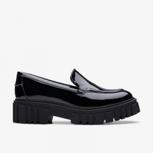 Black Patent Clarks Page Loafer | CLKS-84844