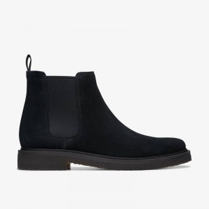 Black Suede Clarks Clarkdale Easy | CLKS-84541