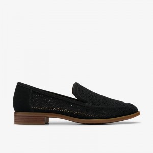 Black Suede Clarks Trish Cove | CLKS-84866