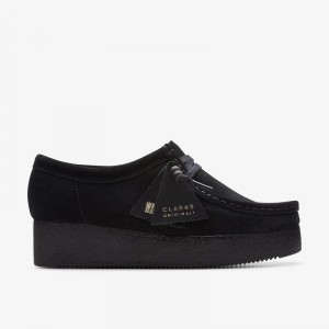 Black Suede Clarks Wallacraft Bee | CLKS-84686