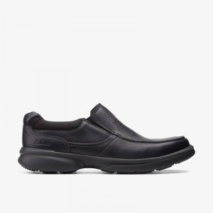 Black Tumbled Leather Clarks Bradley Free | CLKS-84308