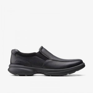 Black Tumbled Leather Clarks Bradley Step | CLKS-84285