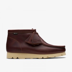 British Tan Leather Clarks Wallabee Boot Gore-Tex | CLKS-84612