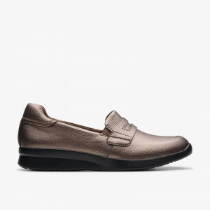 Bronze Metallic Clarks Ellowyn Penny | CLKS-85367