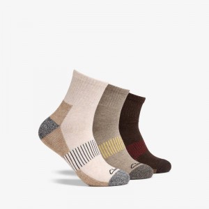 Brown Clarks 3 Pack Ankle Sport Sock | CLKS-84195