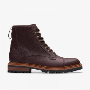 Brown Scotch Grain Clarks Clarkridge Hi | CLKS-84555