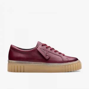 Burgundy Leather Clarks Mayhill Walk | CLKS-85147