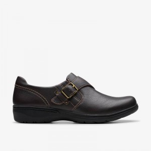 Chocolate Leather Clarks Carleigh Jazz | CLKS-85342