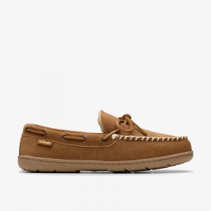 Cognac Clarks Michel Rise Slippers | CLKS-84208