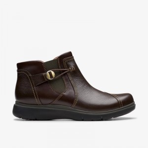 Dark Brown Leather Clarks Certina Joy | CLKS-85478