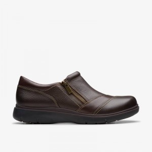 Dark Brown Leather Clarks Certina Pure | CLKS-84765