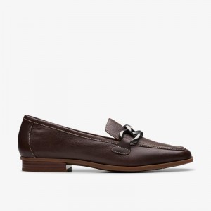 Dark Brown Leather Clarks Sarafyna Iris | CLKS-85387