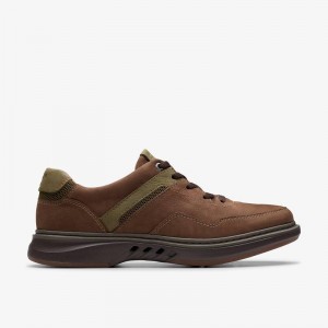 Dark Brown Nubuck Clarks Un Briley Vibe | CLKS-84345