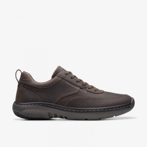 Dark Brown Tumbled Clarks Pro Lace | CLKS-84241