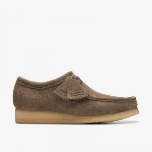 Dark Grey Suede Clarks Wallabee | CLKS-84479