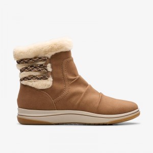 Dark Sand Clarks Breeze Cozy | CLKS-85457