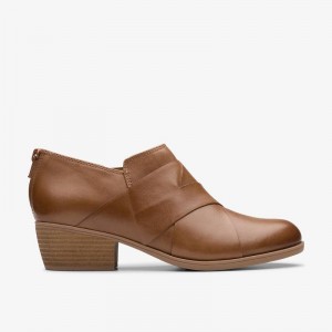 Dark Sand Leather Clarks Charlten Gema | CLKS-85591