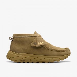 Dark Sand Suede Clarks Wallabee Eden | CLKS-84607