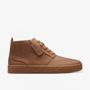 Dark Tan Leather Clarks Streethill Mid | CLKS-84244