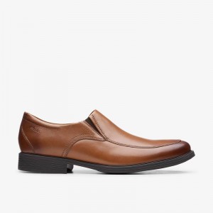 Dark Tan Leather Clarks Whiddon Step | CLKS-84410