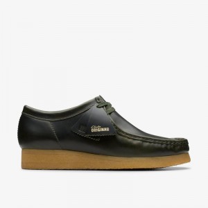 Forest Green Leather Clarks Wallabee | CLKS-84482