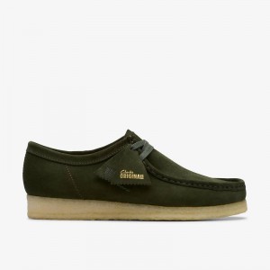 Forest Green Suede Clarks Wallabee | CLKS-84511