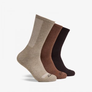 Khaki Clarks 3 Pack Sport Crew Sock | CLKS-84169