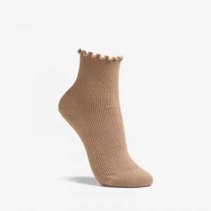 Khaki Clarks Rosewelt Crew Sock | CLKS-84666