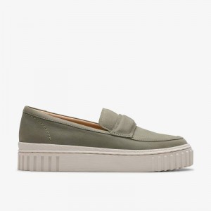 Light Green Nubuck Clarks Mayhill Cove | CLKS-84842