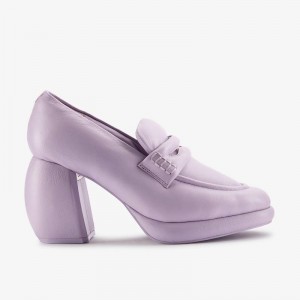 Lilac Leather Clarks Martine Rose Womens Loafer 1 | CLKS-85416