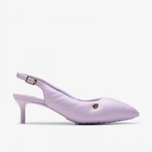 Lilac Leather Clarks Martine Rose Womens Sling 1 | CLKS-85268