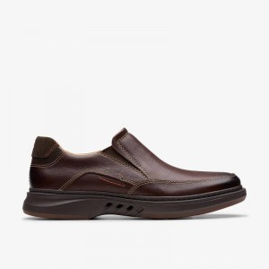 Mahogany Leather Clarks Un Briley Step | CLKS-84263