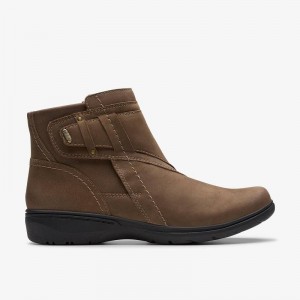 Mushroom Nubuck Clarks Carleigh Style | CLKS-85541