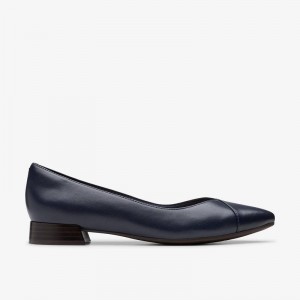 Navy Leather Clarks Natalyn Wish | CLKS-85289